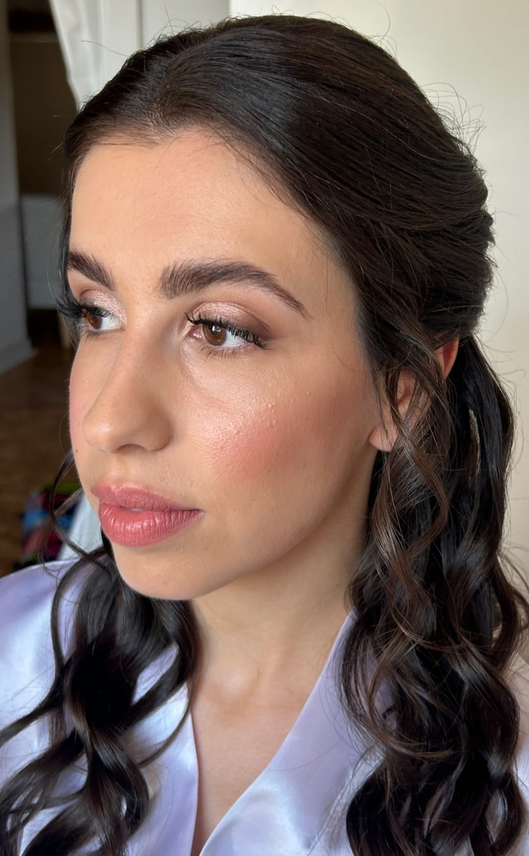 Maquillaje novia natural realizado por Jennifer maquilladora profesional en Barcelona