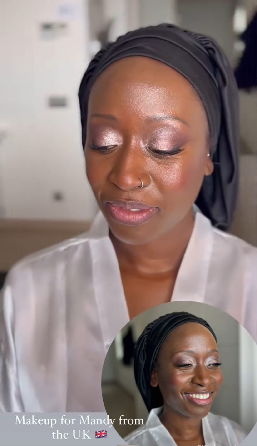 Natural bridal makeup in Barcelona for destination wedding bride with soft glam look