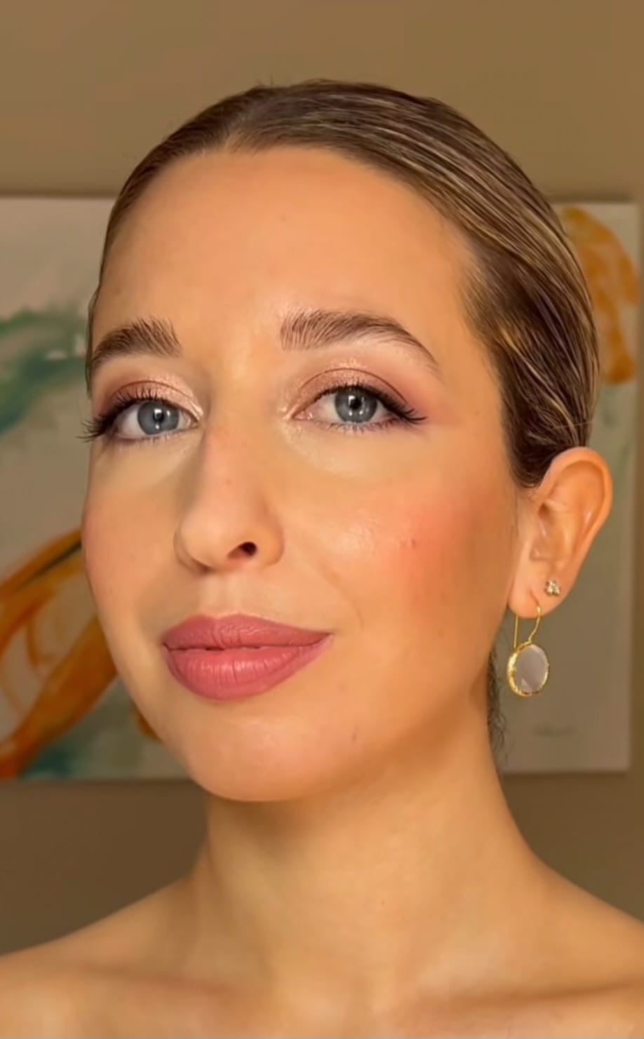 Natural bridal makeup in Barcelona for a destination wedding bride