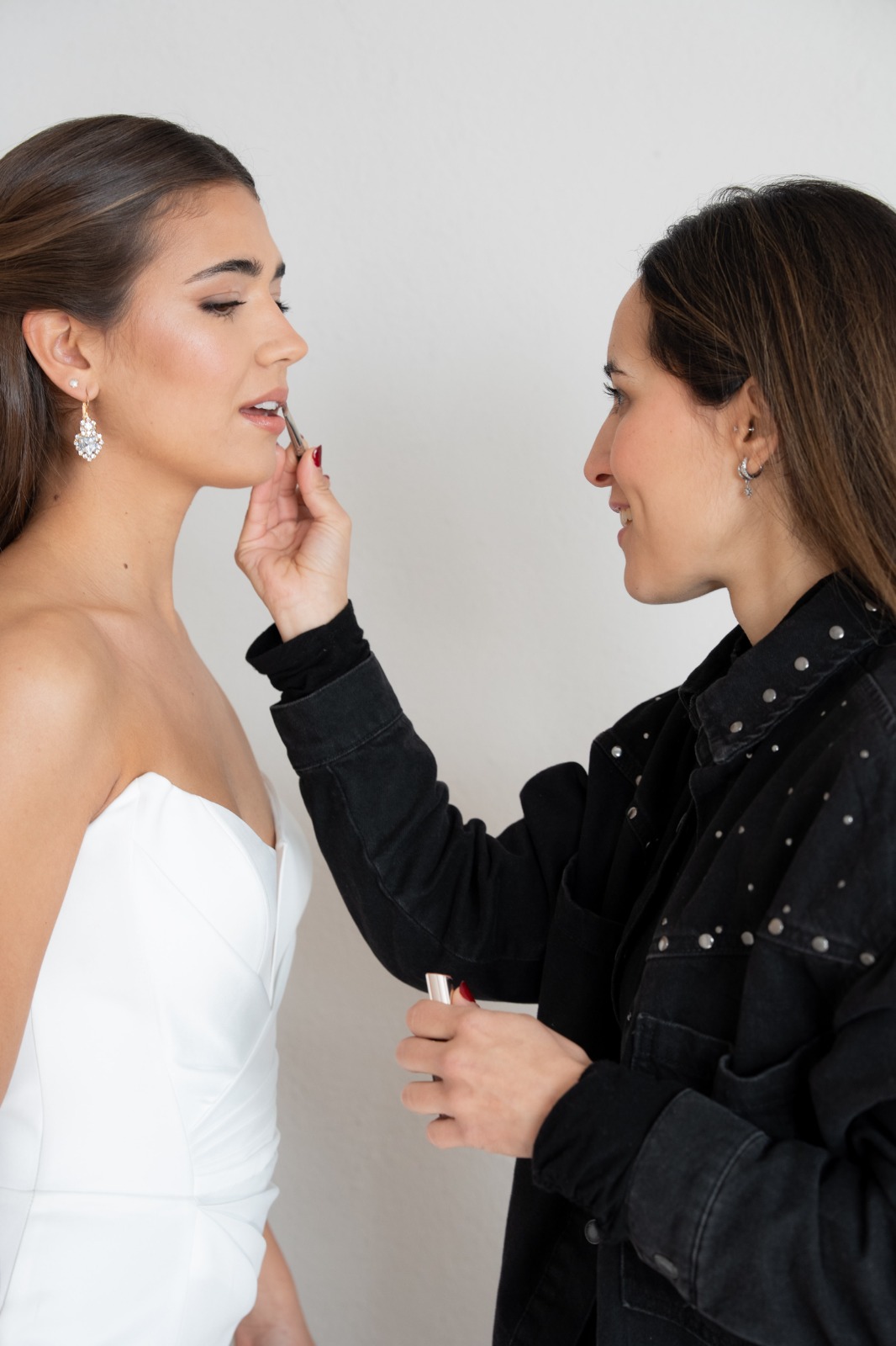 Luxury bridal makeup Barcelona for an international bride on her wedding day.