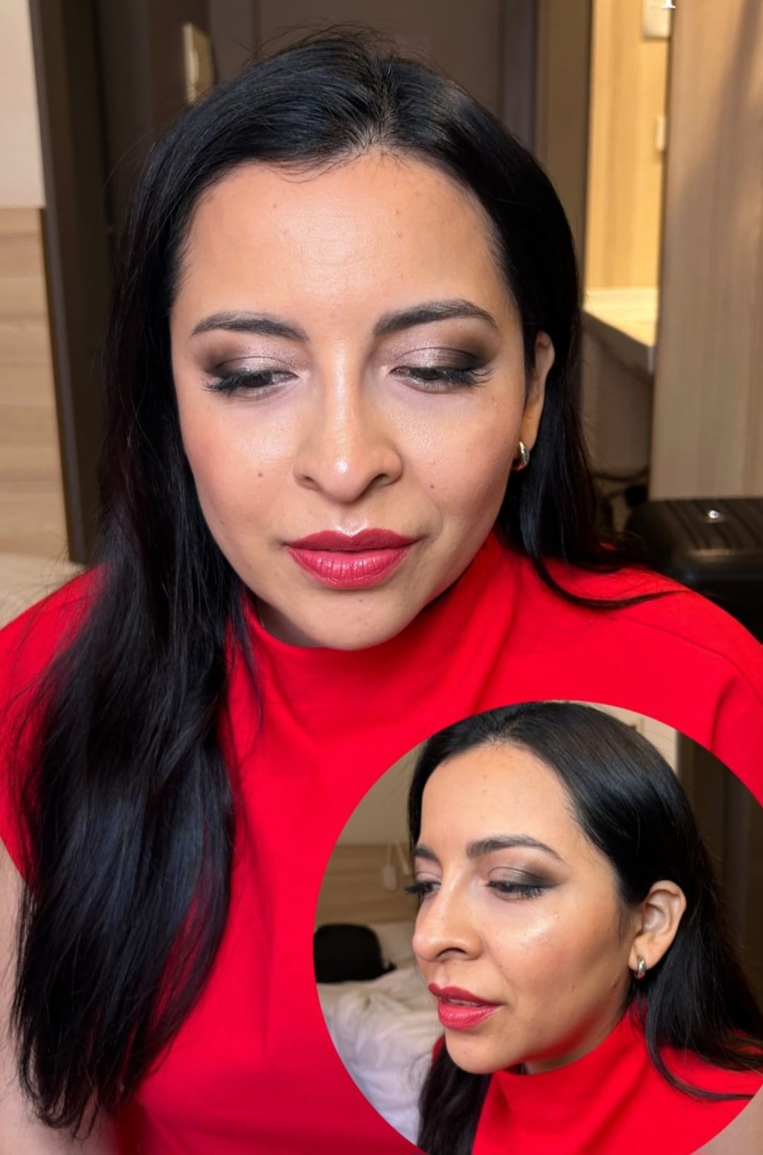 Maquillaje otoño Barcelona con tonos cálidos realizado por maquilladora profesional